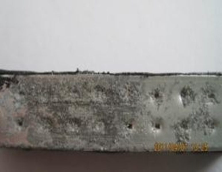 eroded aluminum spacer